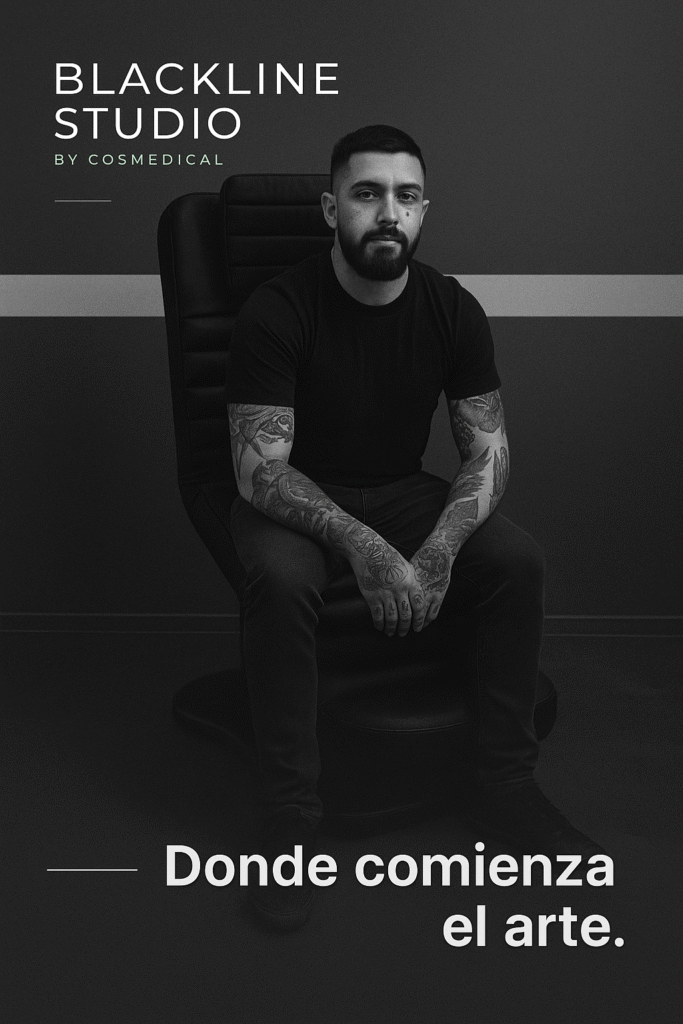 Camilla profesional línea Black Line para estudios de tatuaje en Colombia