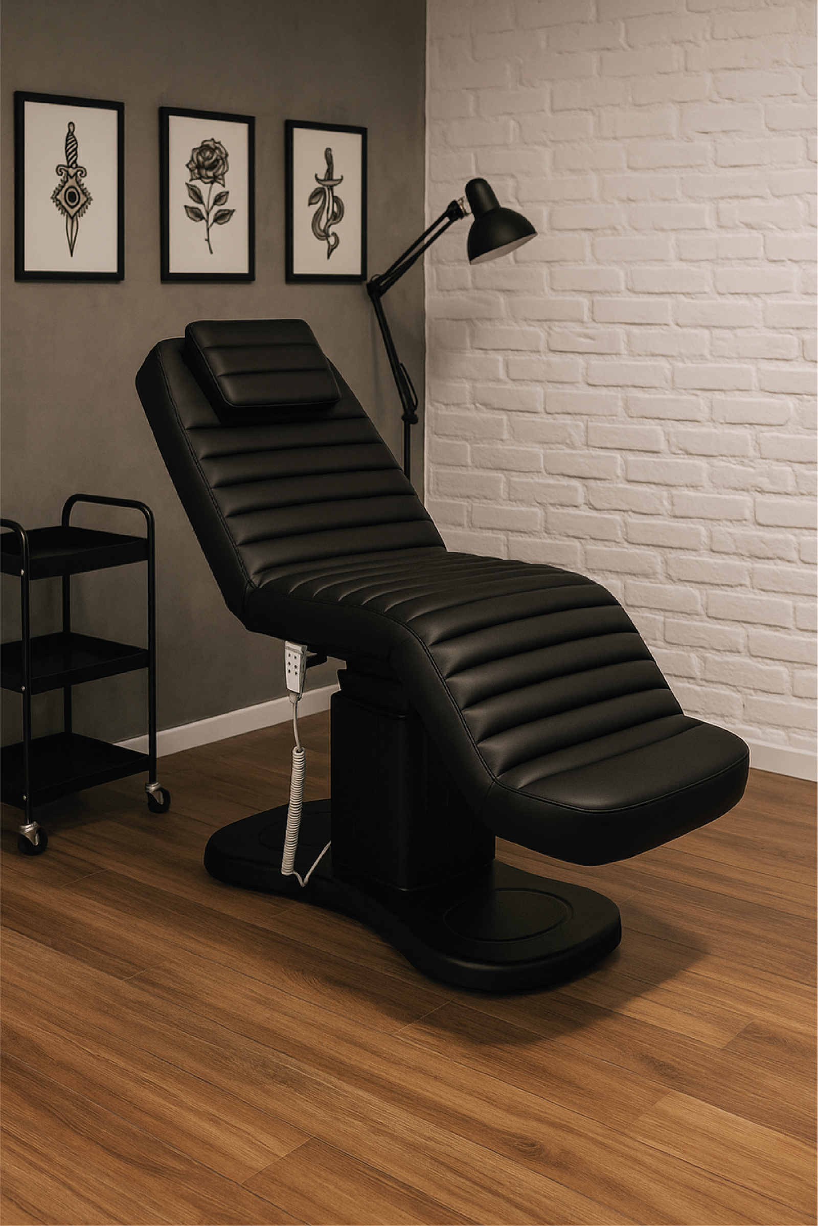 Camilla profesional línea Black Line para estudios de tatuaje en Colombia